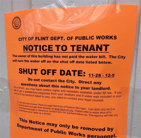 City Representatives Post Shut Off Notices At Commercial Properties In