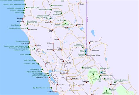 Northern California Coast Map