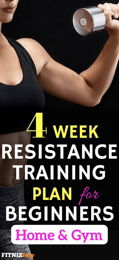 4 Week Strength Training Plan For Beginners Home Or Gym