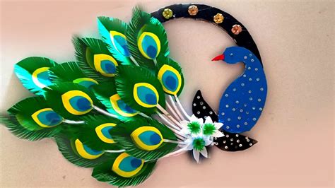 How To Make Wall Hanging Peacock Make Wall Decoration Paper Peacock