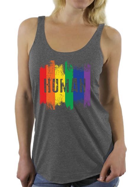 Awkward Styles Awkward Styles LGBTQ Sleeveless Shirt Human Racerback