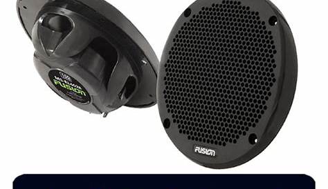 Fusion 2X Black 6 Inch Marine Speakers 150W 2-Way Shallow Mount 010