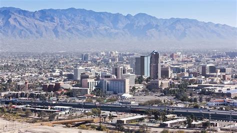An Aerial Shot Of Downtown Tucson Arizona Tucson Arizona Arizona