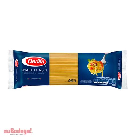 Pasta Barilla Spaghetti Número 5 500 Gr Subodega Alcanza Para Más