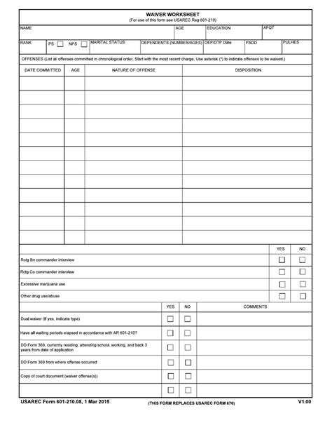 Usarec Form 601 21008 Fill Out Sign Online And Download Fillable