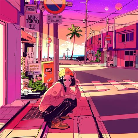 vinne on twitter vaporwave art cyberpunk art anime