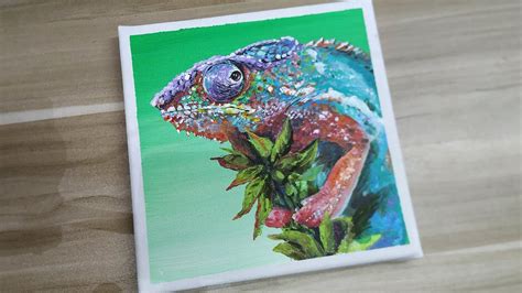 Acrylic Painting How To Paint A Chameleon Easy Painting Tutorial