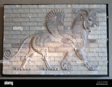 Babylonian Lion High Relief Sumerian And Babylonian Art Louvre Stock