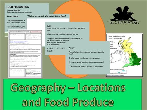 Ks2 Geography Locations Of Food Produce Teaching Resources