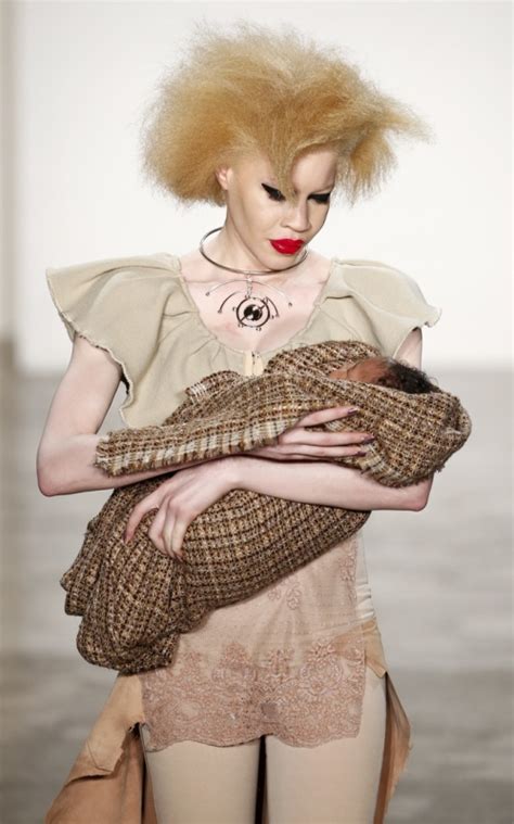 Albino Model Carries Her Baby Down The Runway At Nyfw Fib