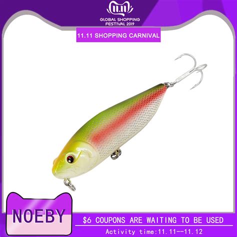 Noeby Nbl9110 Pike Lure Pencil Fishing Bait Plastic Fishing Wobbler