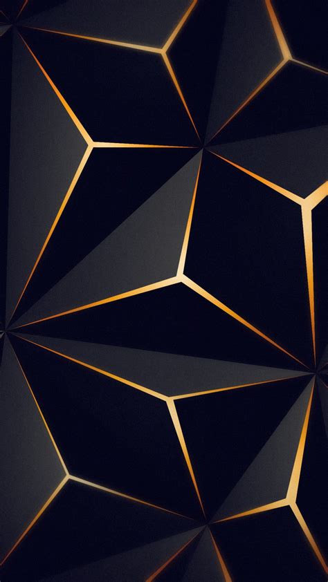 Triangle Solid Black Gold 4k Hd Abstract 4k Wallpapers Images Images