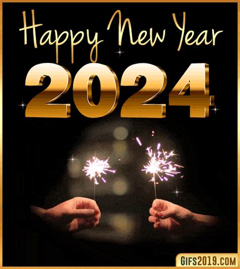 Happy New Year 2024 GiF ºº Feliz año nuevo tarjetas Imágenes de