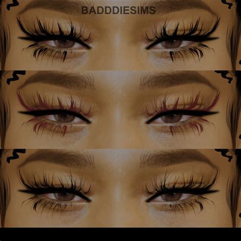 3d Mink Lashes L74 L75 L76 Badddiesims Sims 4 Cc Eyes Sims 4 Body