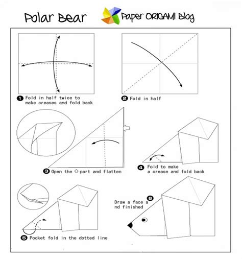 Animals Origami Polar Bear Paper Origami Guide