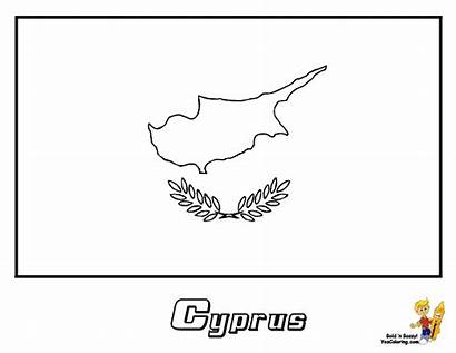 Flag Cyprus Coloring Colouring Flags Cambodia Yescoloring