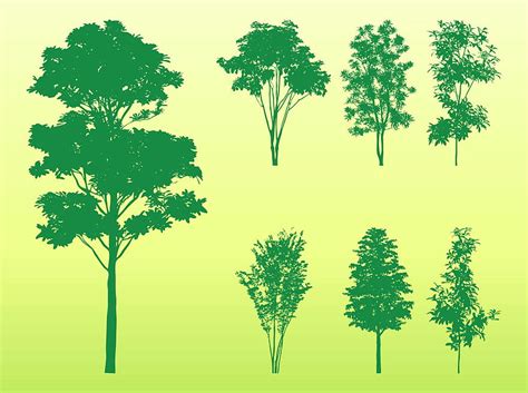 Tree Silhouettes Vector Pack Eps Svg Ai Uidownload