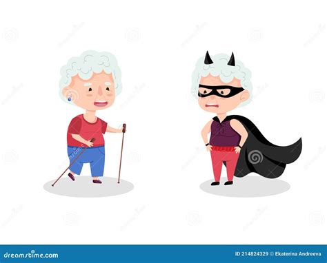 Grandmother Superhero Fly Super Grandma Superpowers Old Woman
