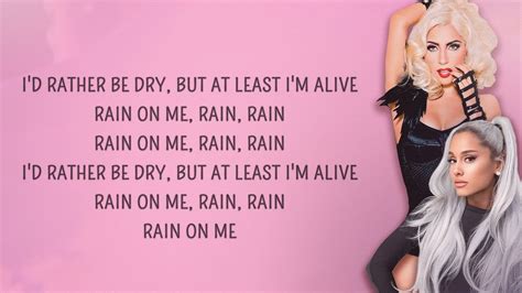 Lady Gaga Rain On Me Lyrics Feat Ariana Grande Youtube