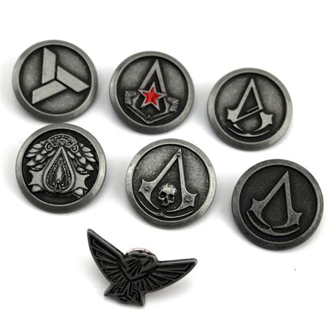 Pcs Assassin S Creed Badge Brooch In Box Set Gift Collection Cosplay