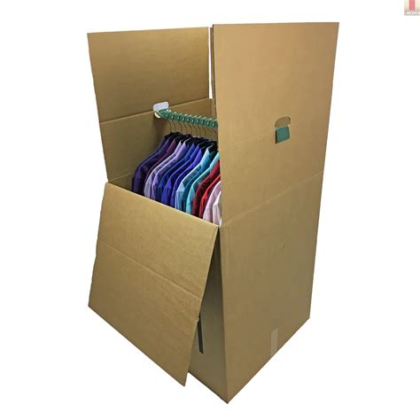 6 Wardrobe Moving Boxes 24 X 24 X 40 Clothes Packing W Hanging