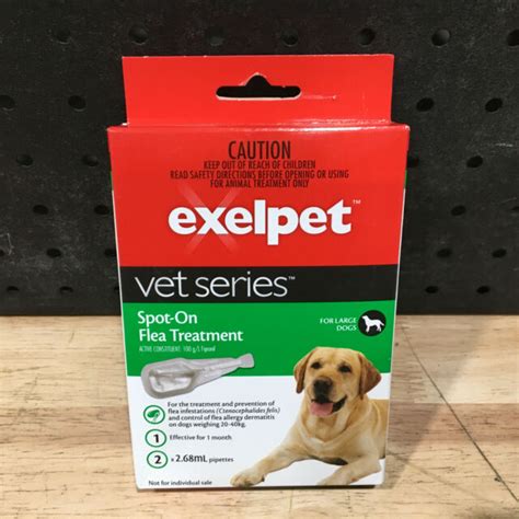 Exelpet Vet Series Spot On Flea Treatment For Large Dogs 20 To 40 Kg