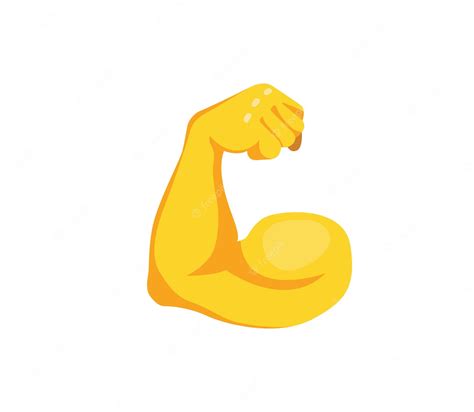 Premium Vector Biceps Emoji Gesture Vector Isolated Icon Illustration