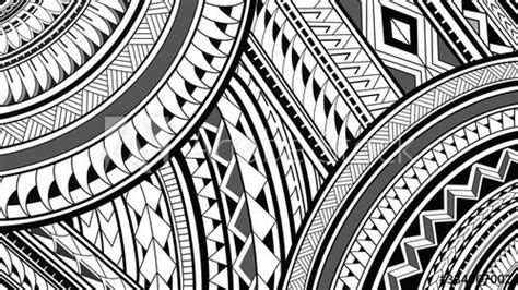 K Maori Polynesian Pattern Design Illustrations On A White Background