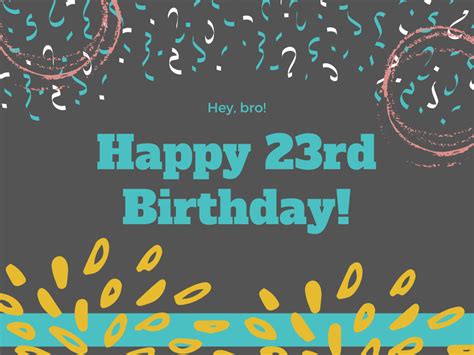 Happy 23rd Birthday Card 6 Freeecards