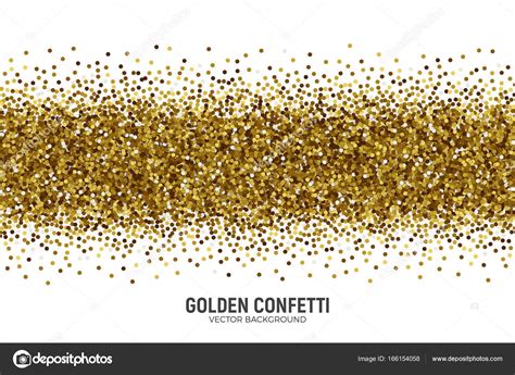 Vector Scattered Golden Confetti White Background Stock Vector Image By
