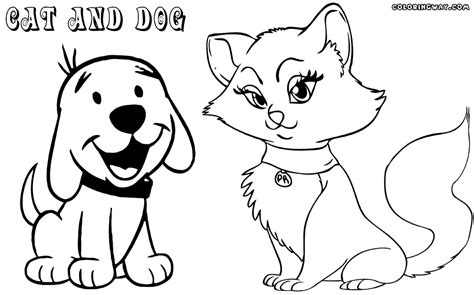 Cat and dog coloring pages | Coloring pages to download and print