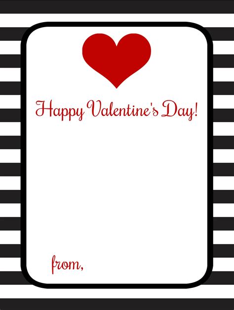 Candy Free Valentine Ideas With Free Printables T Card Template