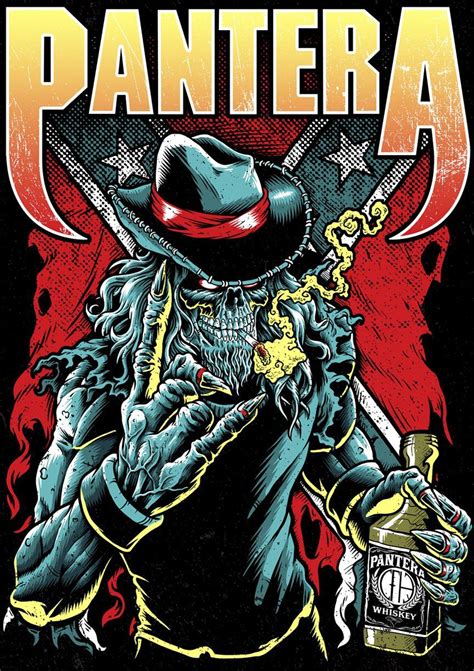 Pantera Dimebag Darrell Enmarcado Impresión 11 X 17 Arte Heavy Metal