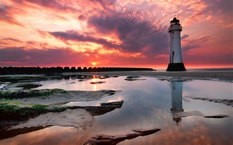 Lighthouse Sunset View Wallpaper Other Wallpaper Better