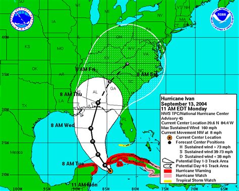 Includes tracking map, live radar, forecast cones and tracks, wind speed / pressure charts, projected impacts to land and more. Hurricane Ivan: 5-day tracking map - Cuba | ReliefWeb