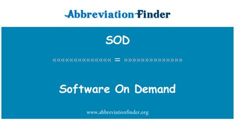 Sod Definición Software En Demanda Software On Demand