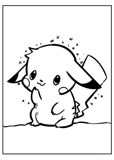 Lindo Pikachu Para Colorear Imprimir E Dibujar Dibujos Colorearcom