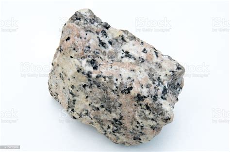 Granite Igneous Rock Over White Background Stock Photo Download Image