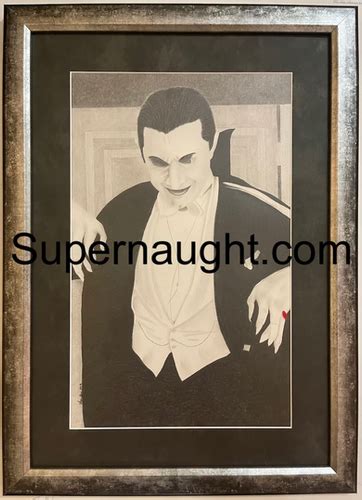 Elmer Wayne Henley Bela Lugosi Dracula Artwork Signed And Framed