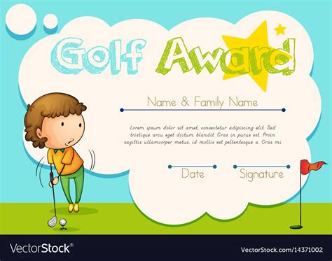 3 manuscripts golf for beginners, golf intermediate lessons pdf file and decide on decrypt with anybizsoft golf: Certificate template for golf award Royalty Free Vector