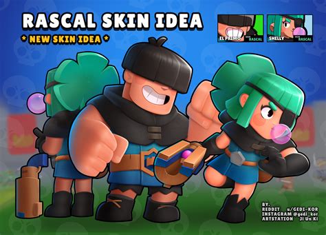 Here i show the best new skin ideas for brawl stars, made by the community! ArtStation - BRAWL STARS Fanart (Skin design), Ji Un Ki