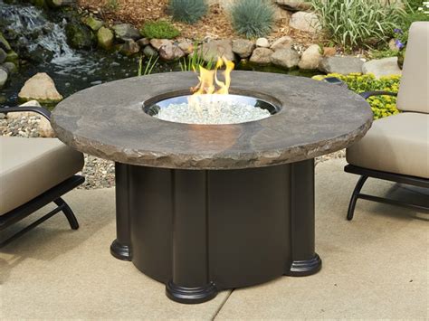 Outdoor coffee table with fireplace. Outdoor Greatroom Marbleized Noche Colonial Chat Height ...