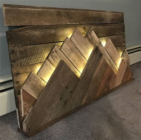 In today's market, there are a lot of flooring products to fit any flooring need you may, however, hardwood flooring is known for its beauty. Reclaimed Pallet Mountain Art | Reclaimed pallets ...