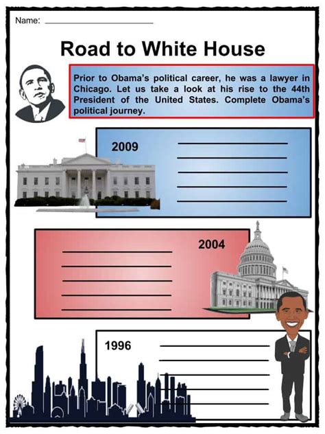 Barack Obama Facts Biography Information And Worksheets For Kids