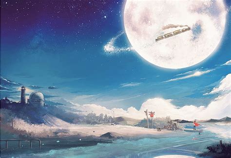 Flying Train Train Landscape Anime Hd Wallpaper Peakpx