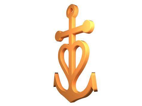 PNG PARK - High Res PNG Files: Christian Anchor Symbol 3D