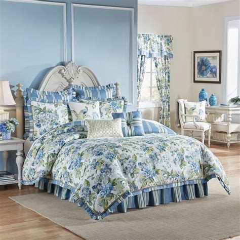 Waverly spring bling bedding set with 2 coordinating shams, king, vapor. Floral Engagement by Waverly Bedding - BeddingSuperStore.com