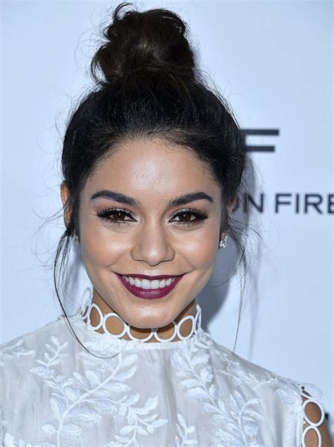 Vanessa Hudgenss Topknot With Braids Popsugar Beauty