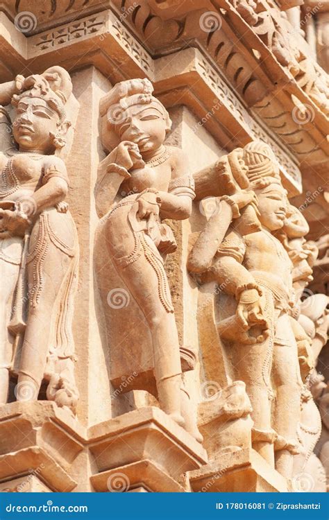 Erotic Sculpture At Khajuraho Temple India Stock Image 104151715
