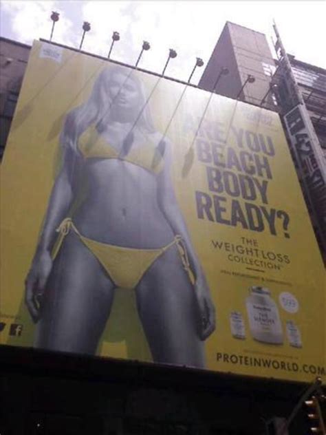 Time Square Are You Beach Body Ready Protein World S Beach Body Ready Ad Know Your Meme